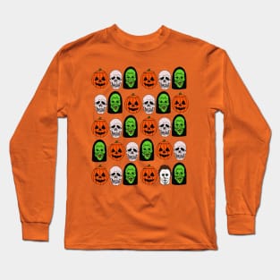 Silver Shamrock Masks Long Sleeve T-Shirt